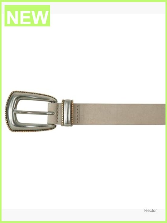 Western Leather Belt with Metal Harness Buckle, Suede Leather, Lightweight, No main image 4